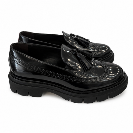Luca Rossi Brogue Loafer - Black