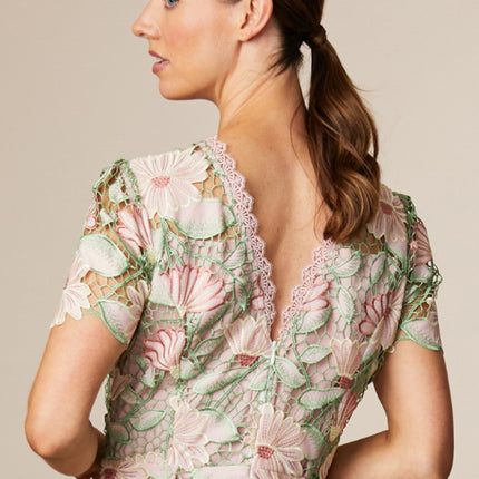 Fee G Loreta long lace Dress