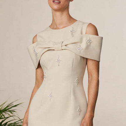 Fee G Phoebe bow shoulder Dress