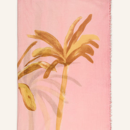 Hemisphere Olmettos-f Palm cashmere scarf