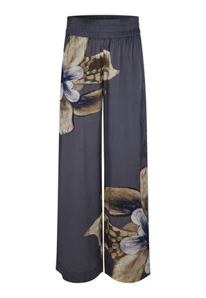 Dea Kudibal Margo silk floral print trousers in grey