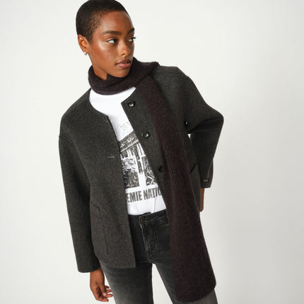 Mos Mosh Maria Louise wool jacket with scarf detail