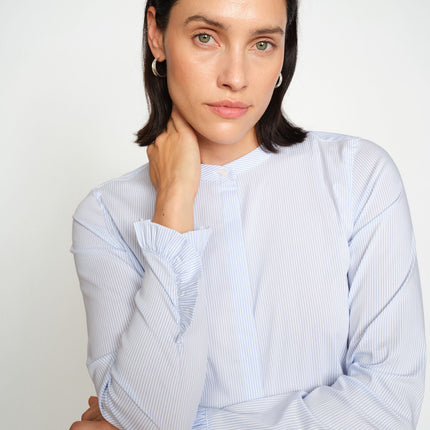 Mos Mosh Mattie Stripe Shirt – Light Blue