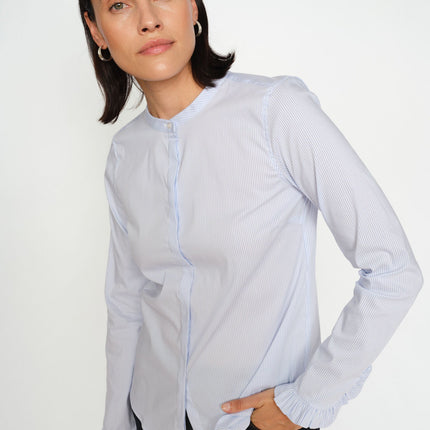 Mos Mosh Mattie Stripe Shirt – Light Blue