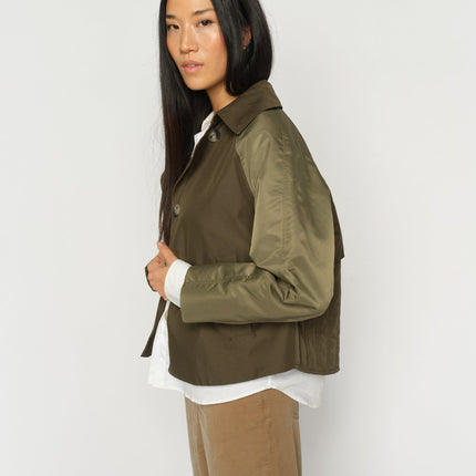 Mos Mosh Zyla Neola short trench in olive