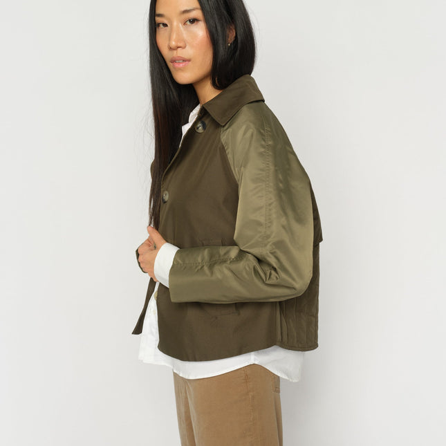 Mos Mosh Zyla Neola short trench in olive