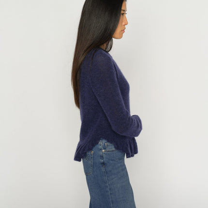 Mos Mosh Alice Cardi with frill detail navy blue