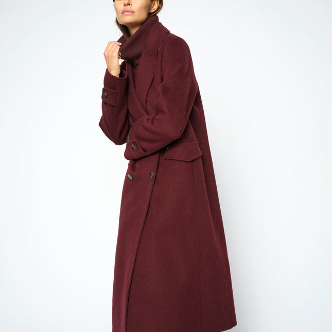 Mos Mosh Alva Loisa Coat – Burgundy
