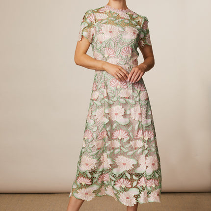 Fee G Loreta long lace Dress
