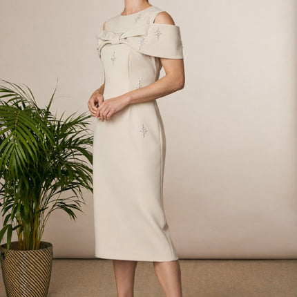 Fee G Phoebe bow shoulder Dress