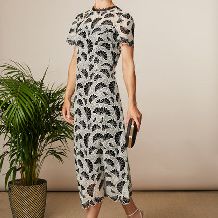 Fee G Loreta long lace dress