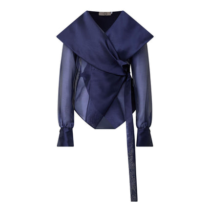 and Tate Ciara organza wrap top