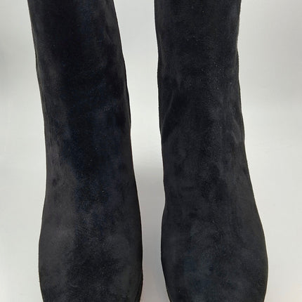 LOLA CRUZ 045T30BK block heel suede ankle boot