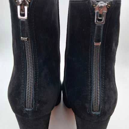 LOLA CRUZ 045T30BK block heel suede ankle boot