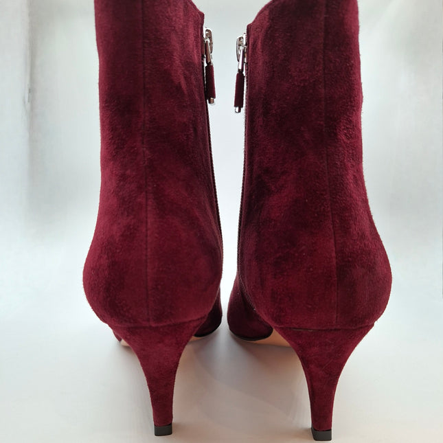 Lola Cruz Suede Ankle Boot - Burgandy