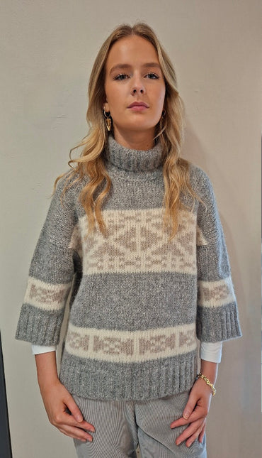 Peserico S99435F03 fairisle knit