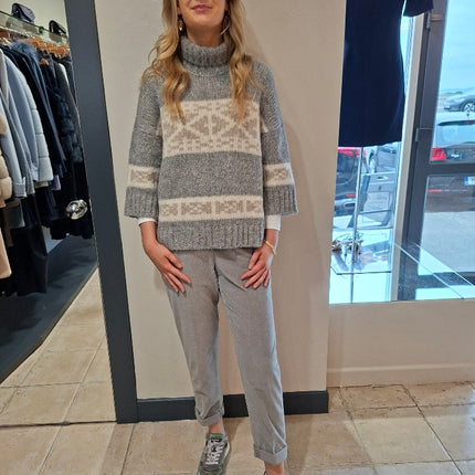 Peserico S99435F03 fairisle knit