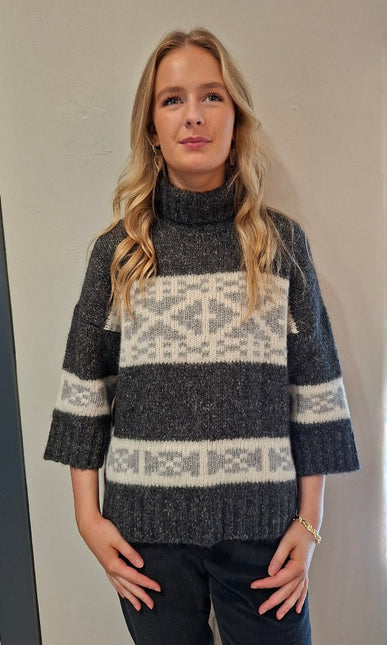 Peserico S99435F03 fairisle knit