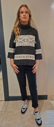 Peserico S99435F03 fairisle knit