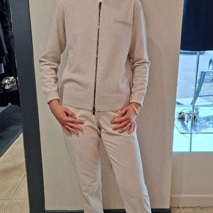 Peserico S99380F12 Zip up fine knit cardi