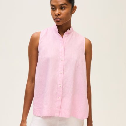 Rosso 35 N1895B sleeveless linen top