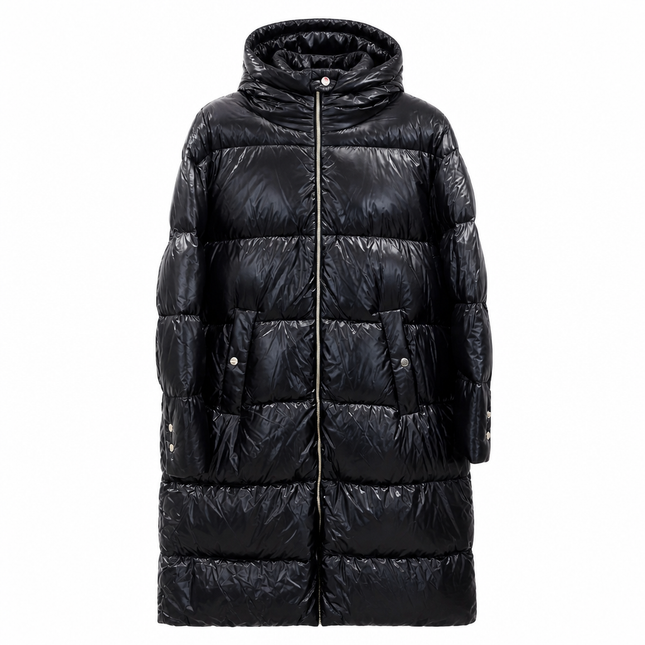 Herno Woven Coat – Black