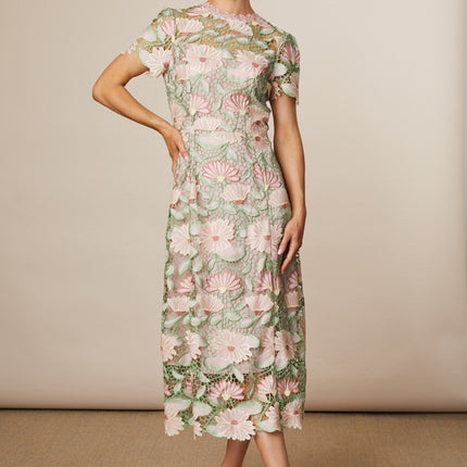 Fee G Loreta long lace Dress