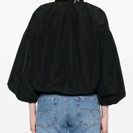 iBlues Viscosa taffeta balloon-sleeve button jacket