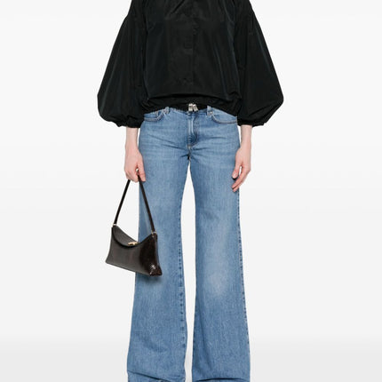 iBlues Viscosa taffeta balloon-sleeve button jacket