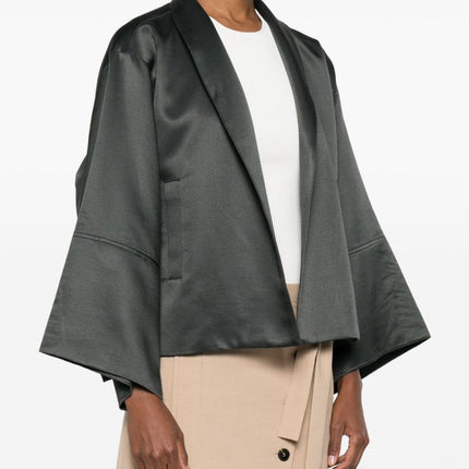 Psophia Kimono style 215BLA2497 satin jacket