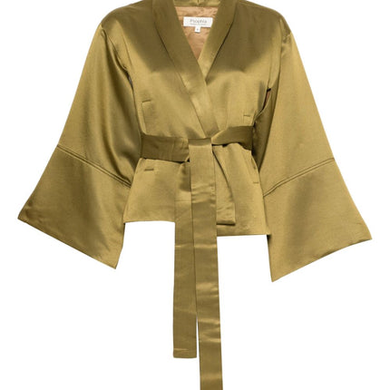 Psophia Kimono style 215BLA2497 satin jacket