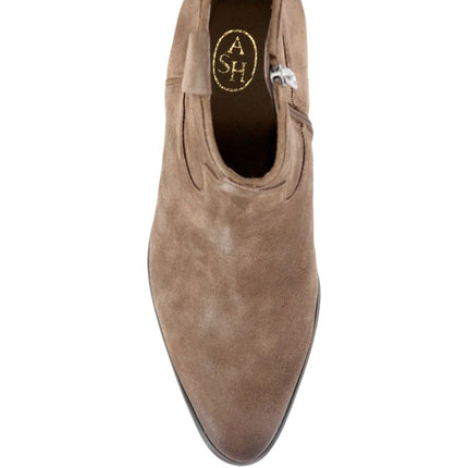 Ash Fame cowboy suede ankle boot tan