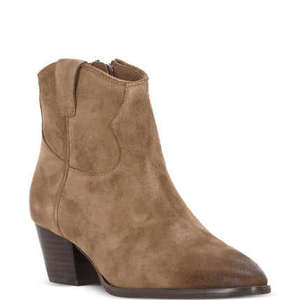 Ash Fame cowboy suede ankle boot tan