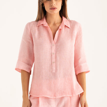 120 Lino W1PL5 Regular Fit Linen Shirt