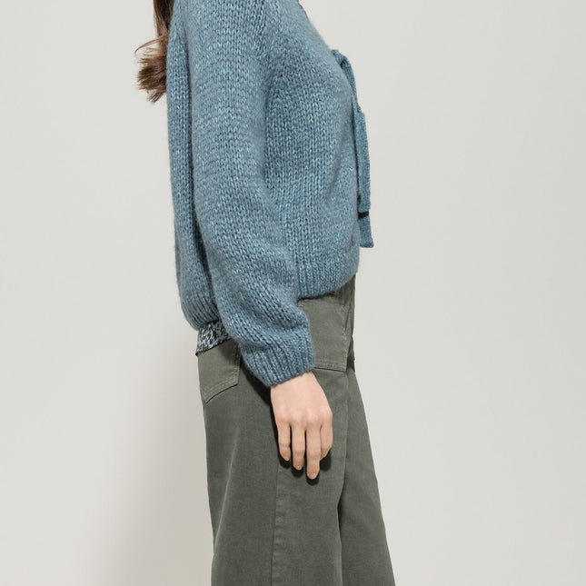 Luisa Cerano tie bow cardi 428379/5348