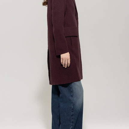 Luisa Cerano 428902/3680 long wool blazer/coat burgandy