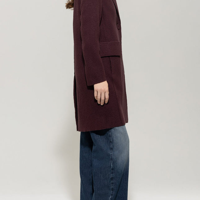 Luisa Cerano 428902/3680 long wool blazer/coat burgandy