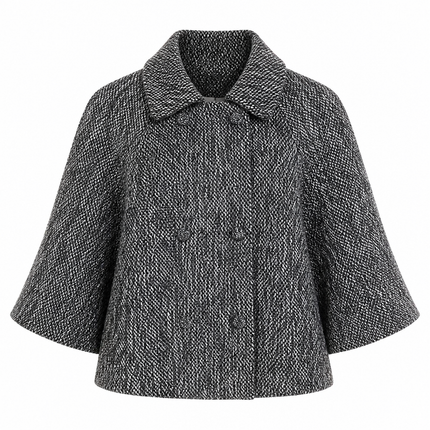 Gustav Nora Cape Jacket - Brown Tweed