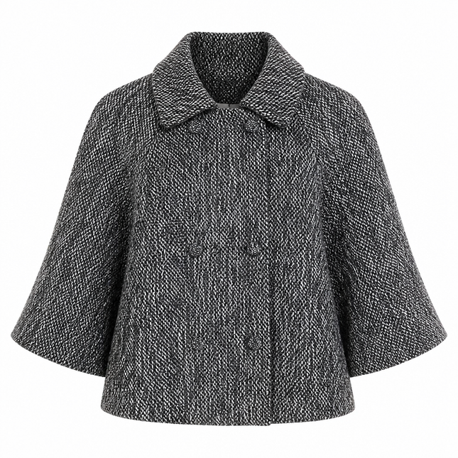 Gustav Nora Cape Jacket - Brown Tweed