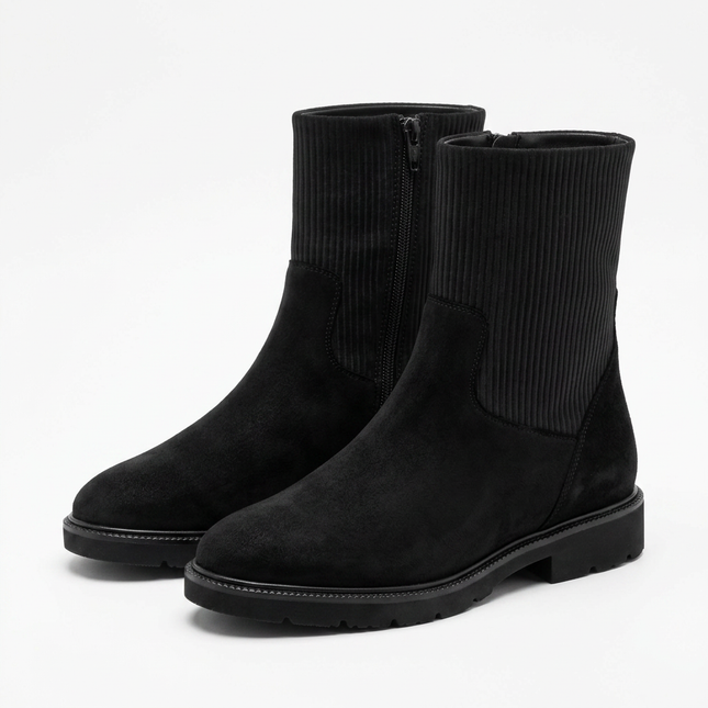 Luca Grossi Suede Ankle Boot – Black