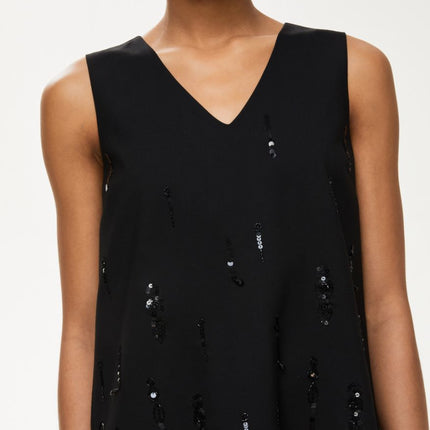 iBlues Oxalis sequin dress black