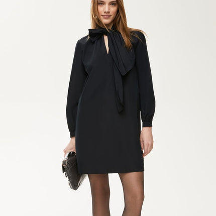 iBlues Vaglio bow tie A-line dress black
