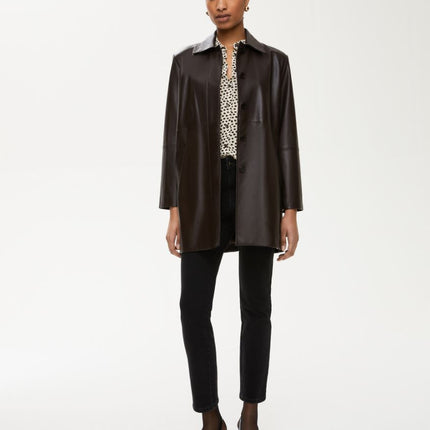 iBlues Domino leather coat (brown & black available)