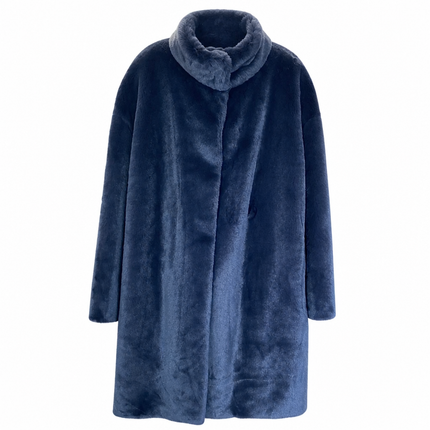 Herno Knitted Half Coat – Navy