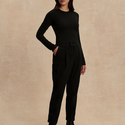 Varley Edna Long Sleeve Fitted Tee – Black