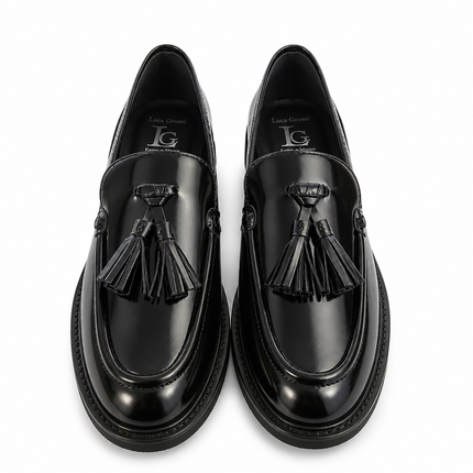Luca Rossi Slim Loafer – Black