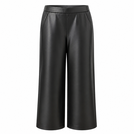 Raffaello Rossi Palina Leather Trouser – Black