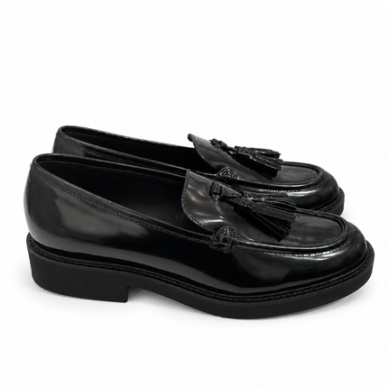 Luca Rossi Slim Loafer – Black