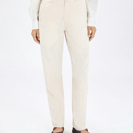 High Pulsate Cotton Trousers beige