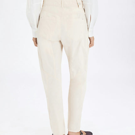 High Pulsate Cotton Trousers beige